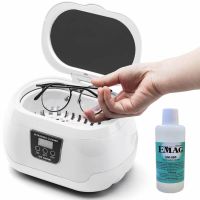 GT-Sonic F5 Sierraden en Brillenreiniger - 600 ml + Emag EM-080 100ml ultrasoon vloeistof